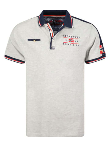 Geographical Norway Poloshirt "Kezolo" in Hellgrau/ Dunkelblau