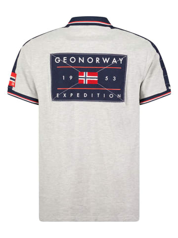 Geographical Norway Poloshirt "Kezolo" in Hellgrau/ Dunkelblau