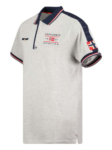Geographical Norway Poloshirt "Kezolo" in Hellgrau/ Dunkelblau