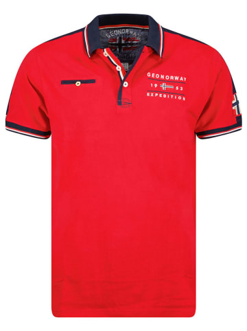 Geographical Norway Poloshirt "Kezolo" in Rot/ Dunkelblau