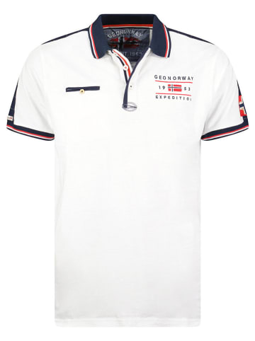 Geographical Norway Poloshirt "Kezolo" in Weiß/ Dunkelblau