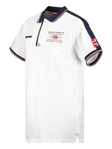 Geographical Norway Poloshirt "Kezolo" in Weiß/ Dunkelblau