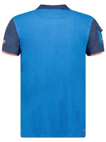 Geographical Norway Koszulka polo "Karadock" w kolorze niebieskim