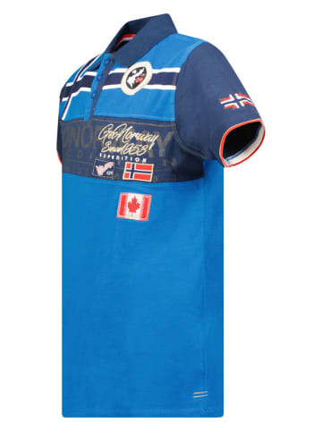 Geographical Norway Koszulka polo "Karadock" w kolorze niebieskim