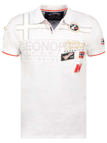 Geographical Norway Koszulka polo "Karadock" w kolorze białym