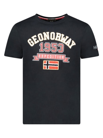 Geographical Norway Koszulka "Jollegio" w kolorze czarnym