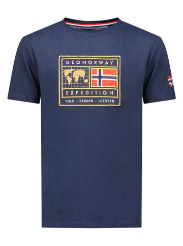 Geographical Norway Shirt "Jofoten" in Dunkelblau