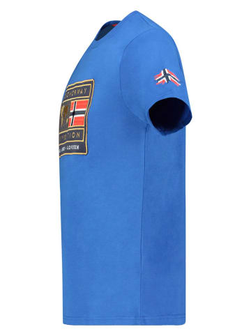 Geographical Norway Koszulka "Jofoten" w kolorze niebieskim