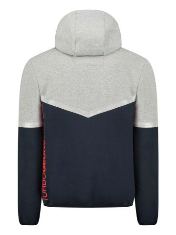 Geographical Norway Sweatjacke "Ganas" in Dunkelblau/ Hellgrau