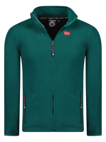 Geographical Norway Kurtka polarowa "Ulysse" w kolorze ciemnozielonym