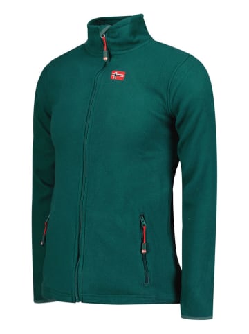 Geographical Norway Kurtka polarowa "Ulysse" w kolorze ciemnozielonym
