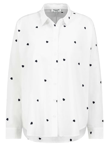Sublevel Bluse in Weiß/ Schwarz