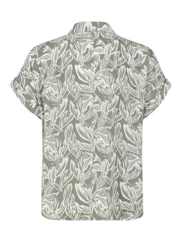 Sublevel Bluse in Khaki/ Weiß