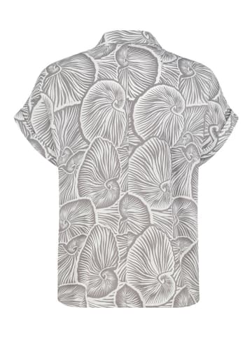 Sublevel Bluse in Grau/ Weiß