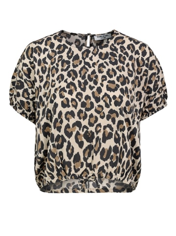 Sublevel Bluse in Hellbraun/ Schwarz