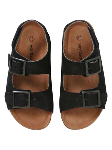 vertbaudet Leren sandalen zwart