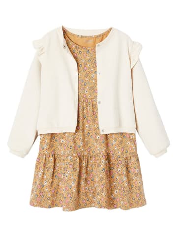 vertbaudet 2tlg. Outfit in Creme/ Hellbraun