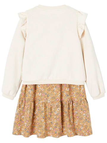 vertbaudet 2tlg. Outfit in Creme/ Hellbraun