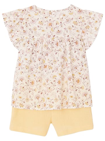 vertbaudet 2tlg. Outfit in Creme/ Gelb