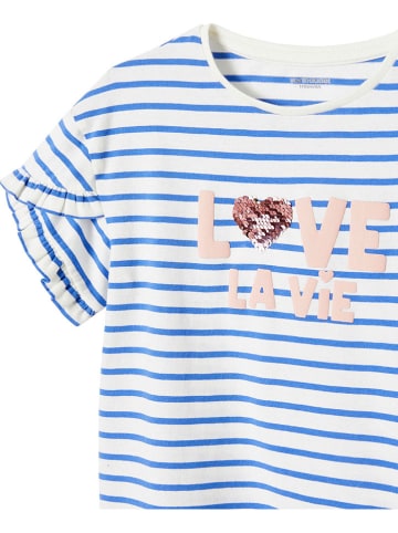vertbaudet Shirt in Weiß/ Blau