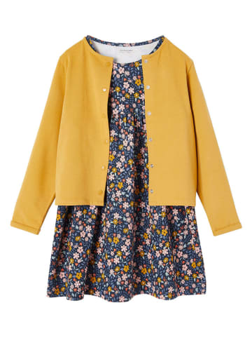 vertbaudet 2tlg. Outfit in Gelb/ Dunkelblau