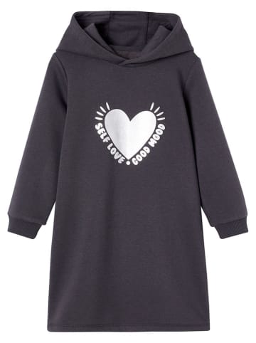 vertbaudet Hoodiekleid in Anthrazit