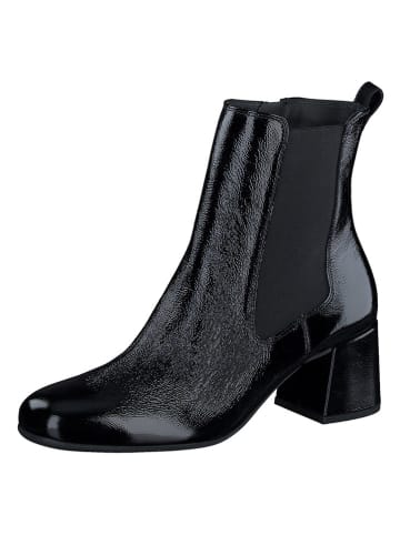 Paul Green Leder-Stiefeletten in Schwarz