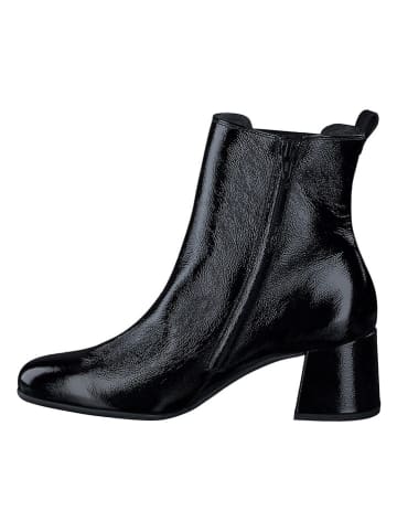 Paul Green Leder-Stiefeletten in Schwarz