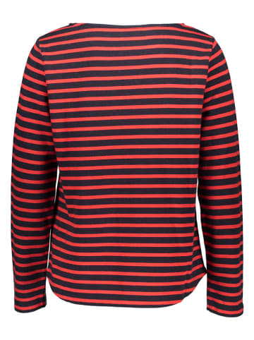 Juvia Longsleeve in Dunkelblau/ Rot