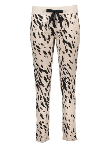 Juvia Pyjama-Hose in Beige/ Schwarz