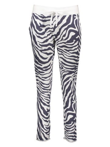 Juvia Pyjama-Hose in Weiß/ Dunkelblau
