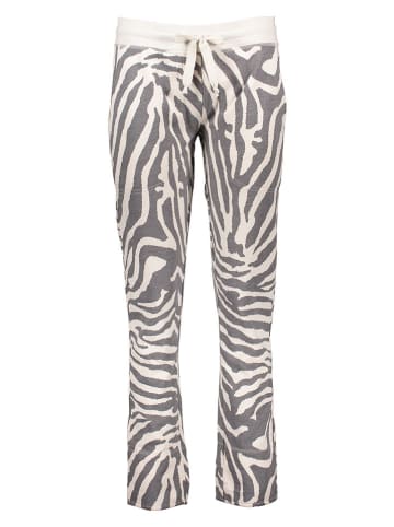 Juvia Pyjama-Hose in Creme/ Grau