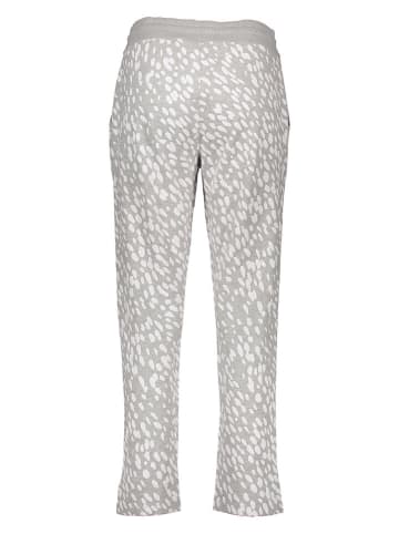 Juvia Pyjama-Hose in Hellgrau/ Weiß
