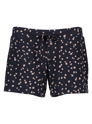 Juvia Pyjama-Shorts in Dunkelblau/ Beige