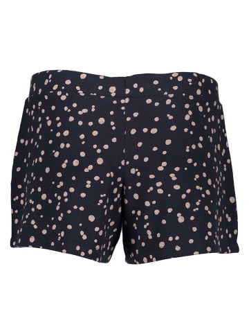 Juvia Pyjama-Shorts in Dunkelblau/ Beige