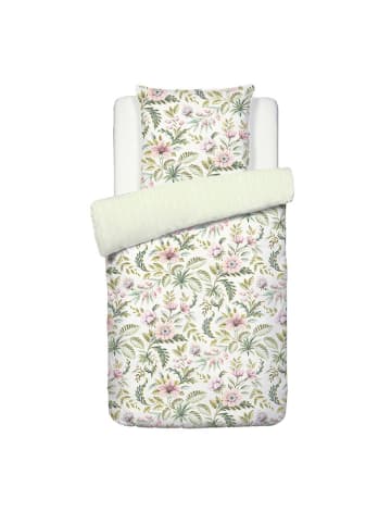maison héritage PARIS Satin-Bettwäsche-Set "Fleurs De La Forêt" in Grün/ Rosa/ Lila
