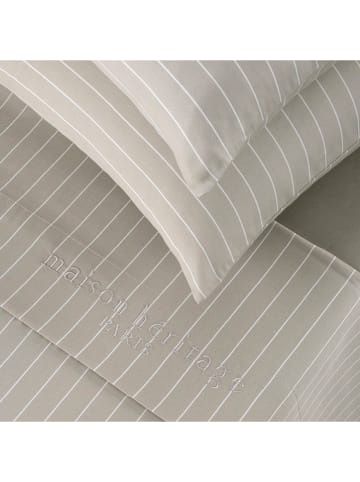 maison héritage PARIS Satin-Bettwäsche-Set "Rayures" in Taupe