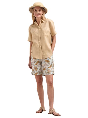 FYNCH-HATTON Leinen-Shorts in Salbei