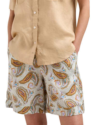 FYNCH-HATTON Leinen-Shorts in Salbei