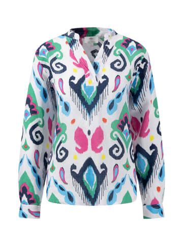 FYNCH-HATTON Leinen-Bluse in Weiß/ Bunt