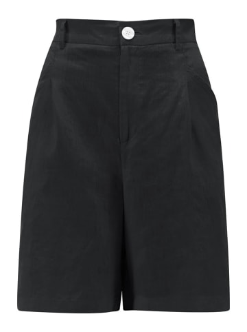 FYNCH-HATTON Leinen-Bermudas in Schwarz
