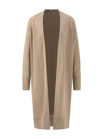 FYNCH-HATTON Leinen-Cardigan in Beige