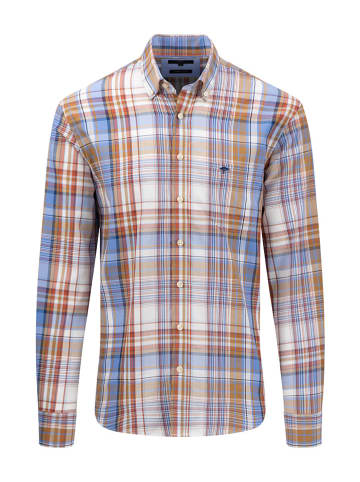 FYNCH-HATTON Hemd - Regular fit - in Hellbraun/ Hellblau