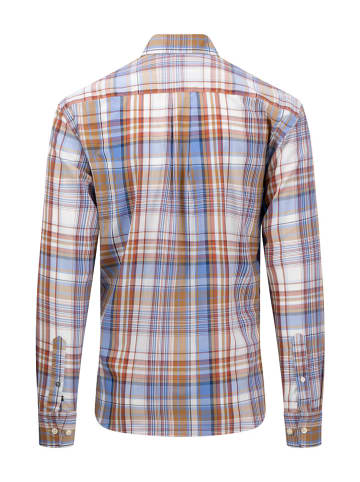 FYNCH-HATTON Hemd - Regular fit - in Hellbraun/ Hellblau