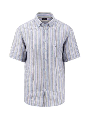 FYNCH-HATTON Leinen-Hemd - Regular fit - in Hellblau