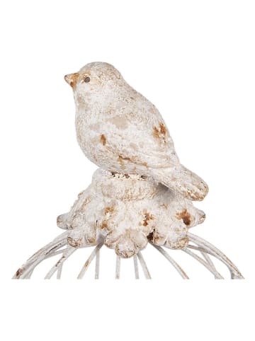 Clayre & Eef Dekoobjekt "Vogel" in Weiß - (H)44 x Ø 20 cm