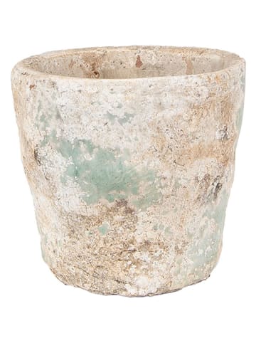 Clayre & Eef Doniczki (2 szt.) w kolorze beżowo-miętowym - wys. 11 x Ø 11 cm