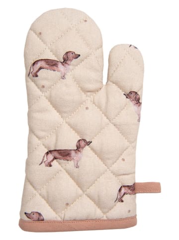 Clayre & Eef Ofenhandschuh in Beige - (B)12 x (H)21 cm
