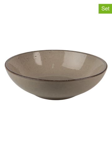 Clayre & Eef 2er-Set: Schalen in Khaki - Ø 18 cm