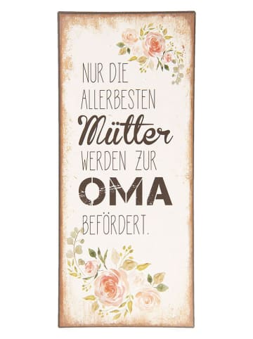 Clayre & Eef Textschild in Beige - (B)13 x (H)30 cm